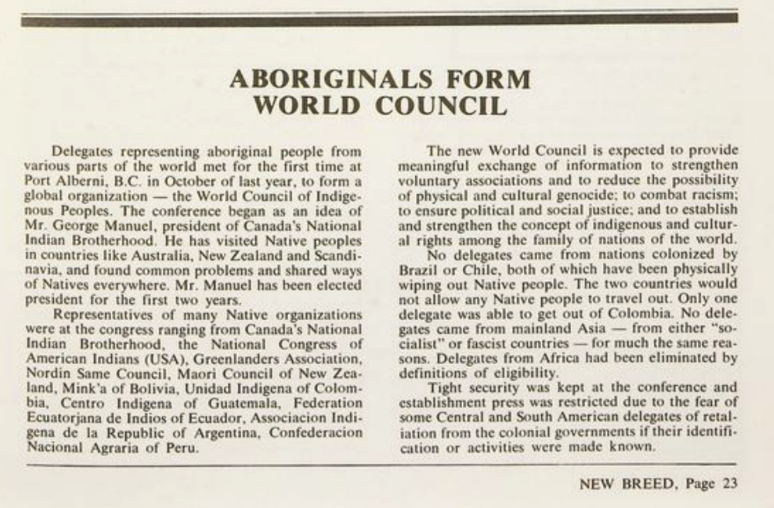 Aboriginals from World Council